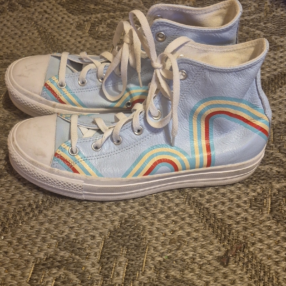 Converse Blue and Red Sneakers